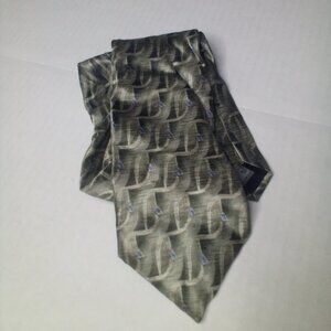 Palatina Tie Necktie Men Silk Green Silver